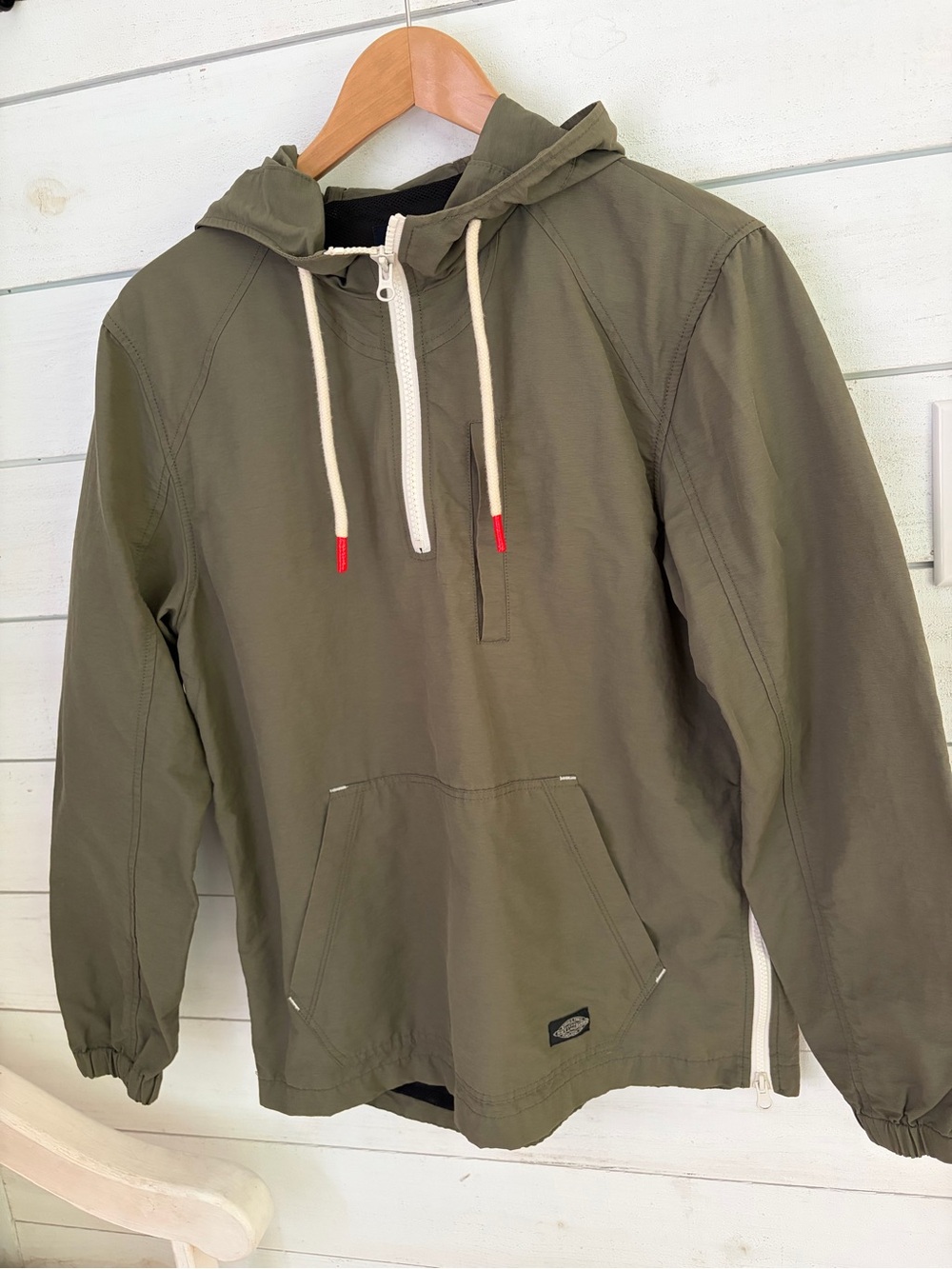 CPO provision olive green nylon anorak windbreaker rainjacket gorpcore men’s S